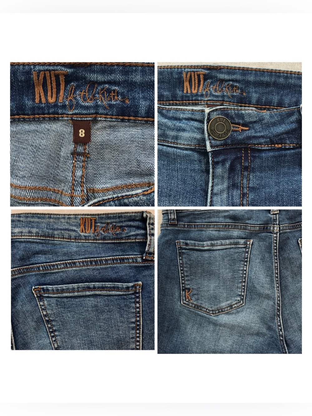 Kut from the Kloth Denim Shorts Katy Boyfriend Rolled Cuffs Medium Blue - Picture 3 of 7